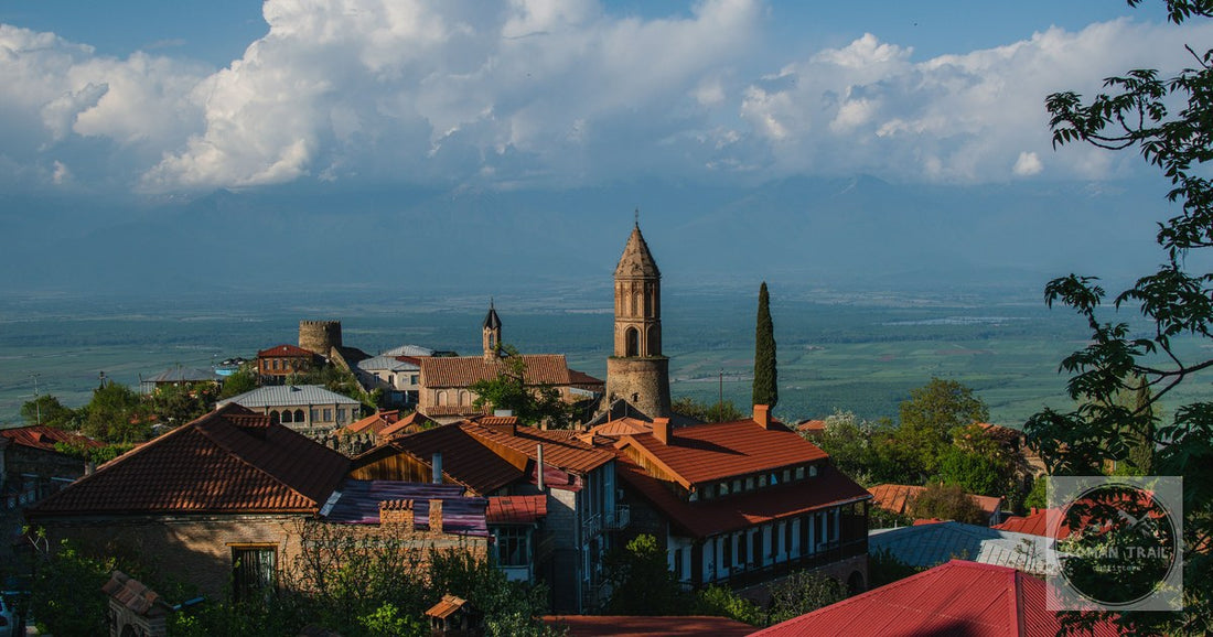 The hill town of Sighnaghi in Kakheti, Georgia