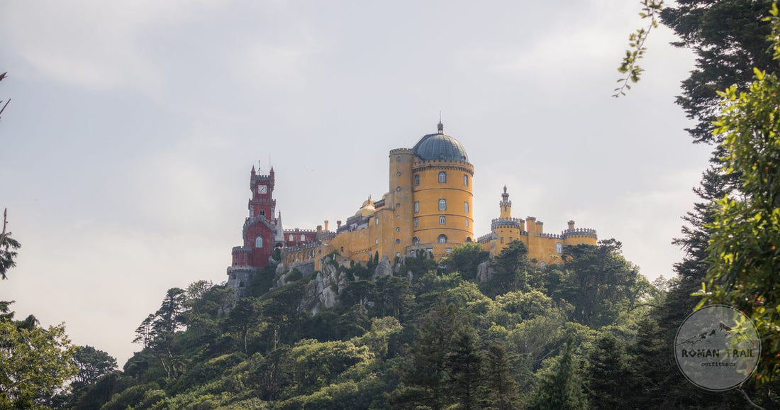 The Pena Palace above the trees at Sintra, Portugal