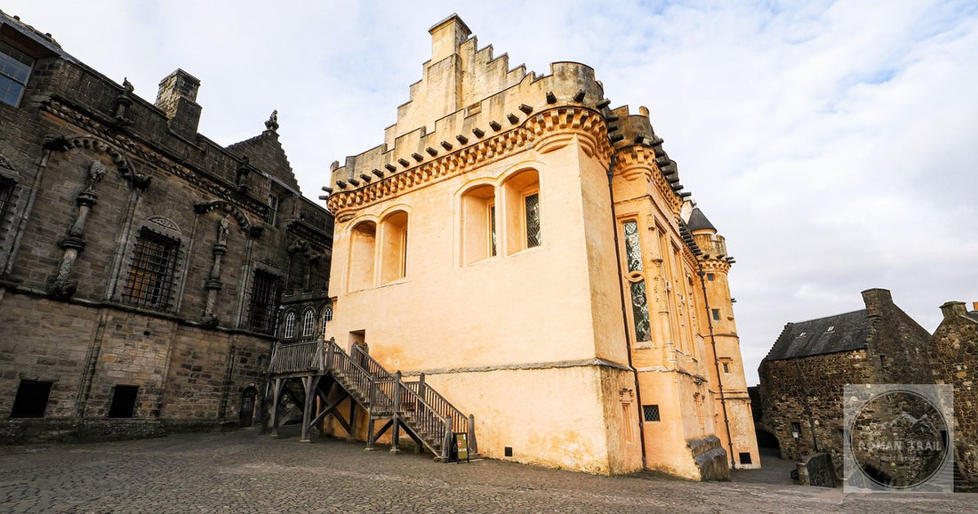 The yellow facade of Stirling Castle, Scotland