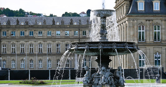 The fountain before the New Palace at Stuttgart, Germany
