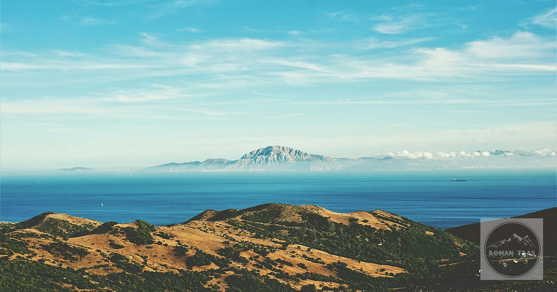 The African coast seen across the Strait of Gibraltar from Tarifa, Spain
