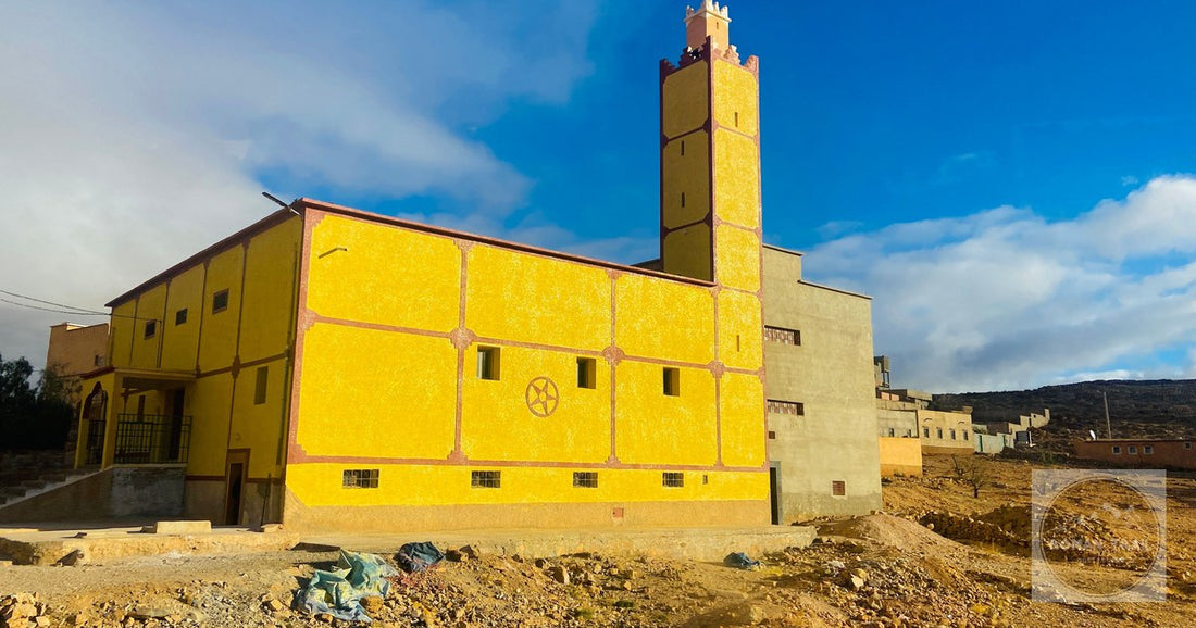 A yellow mosque in Taroudant, Morocco