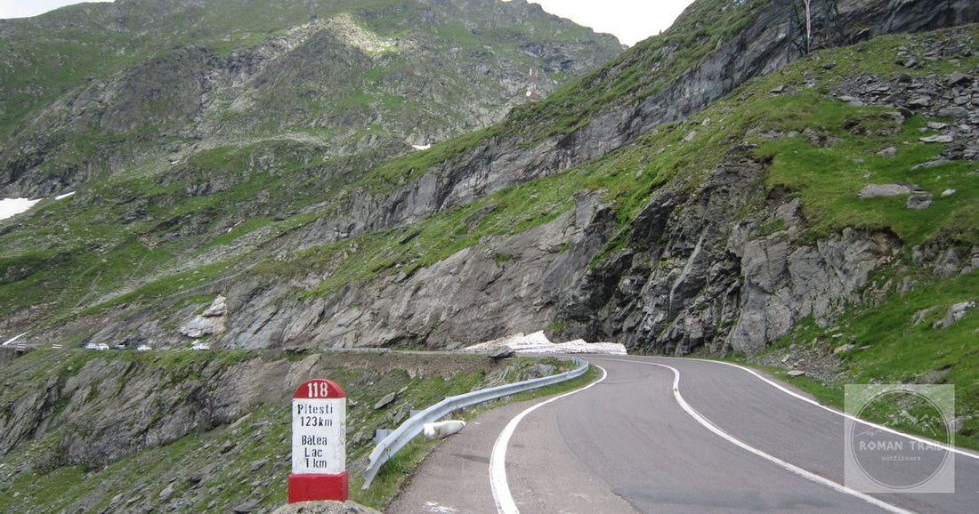 The Transfagarasan winding through the Carpathians in Sibiu county, Romania