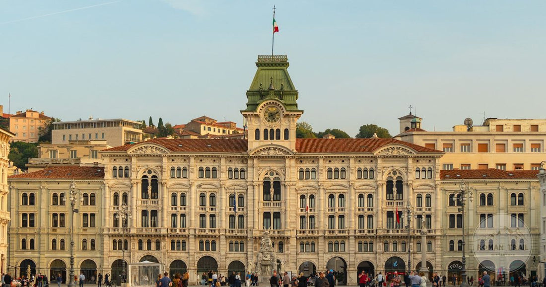 The town hall on Piazza Unita d'Italia at Trieste, Italy