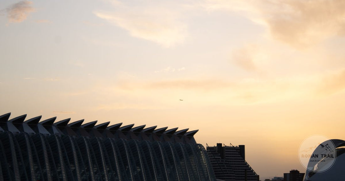 Sunset over the Ciudad de las Artes y las Ciencias in Valencia, Spain