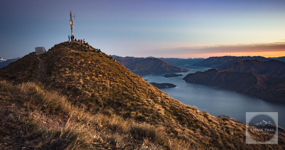 Lake Wanaka at sunset from Roys Peak, New Zealand