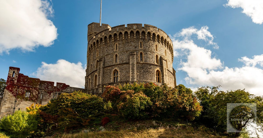 Windsor Castle above its grounds in Berkshire, England