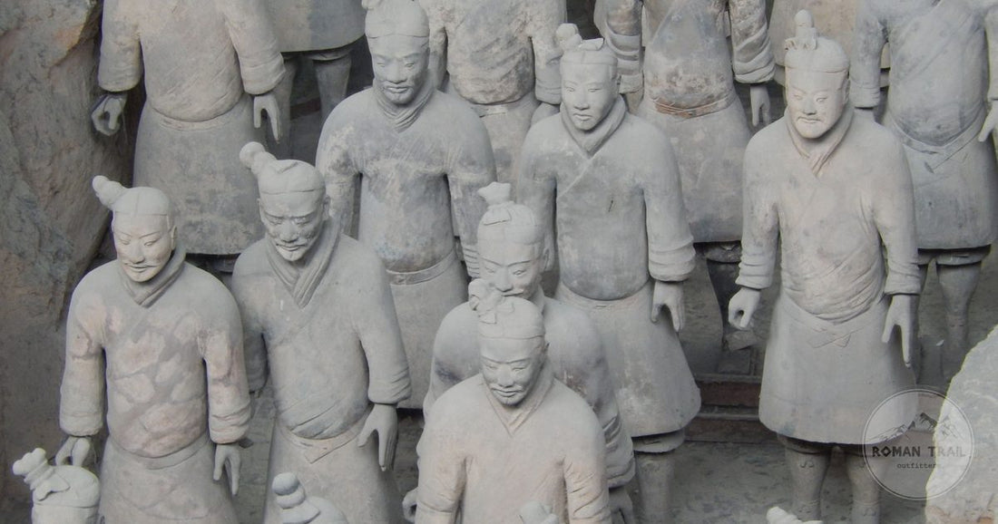 Rows of Terracotta Army warriors at Xi'an, Shaanxi, China