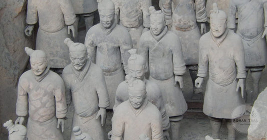 Rows of Terracotta Army warriors at Xi'an, Shaanxi, China