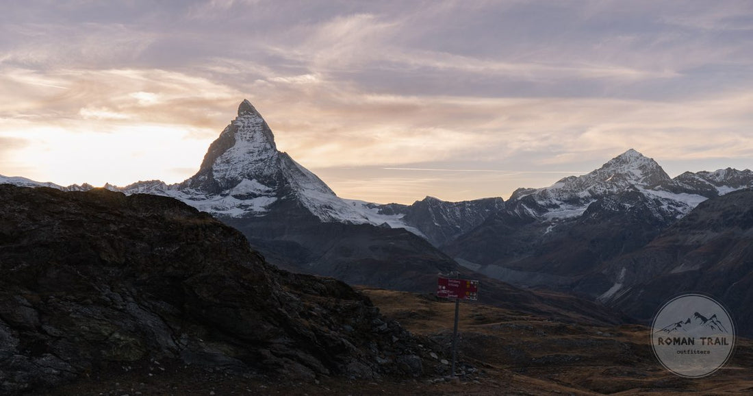 The Matterhorn above Zermatt at sunset, Switzerland