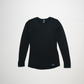 Merino Wool Women's Long Sleeve Top | Crew Neck Shirt | Black