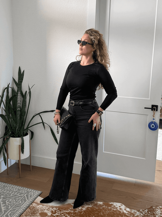 Merino Wool Women's Long Sleeve Top | Crew Neck Shirt