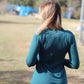 Merino Wool Women's Long Sleeve Top | Crew Neck Shirt | Atlantic Teal