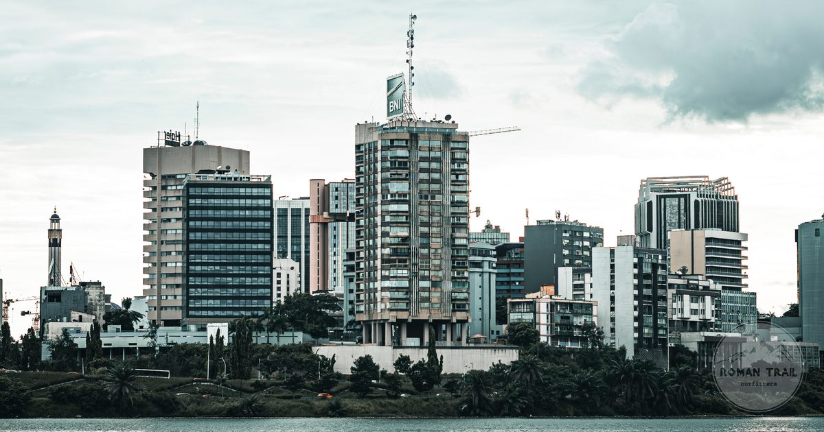 High rise buildings on the waterfront at Abidjan, Ivory Coast