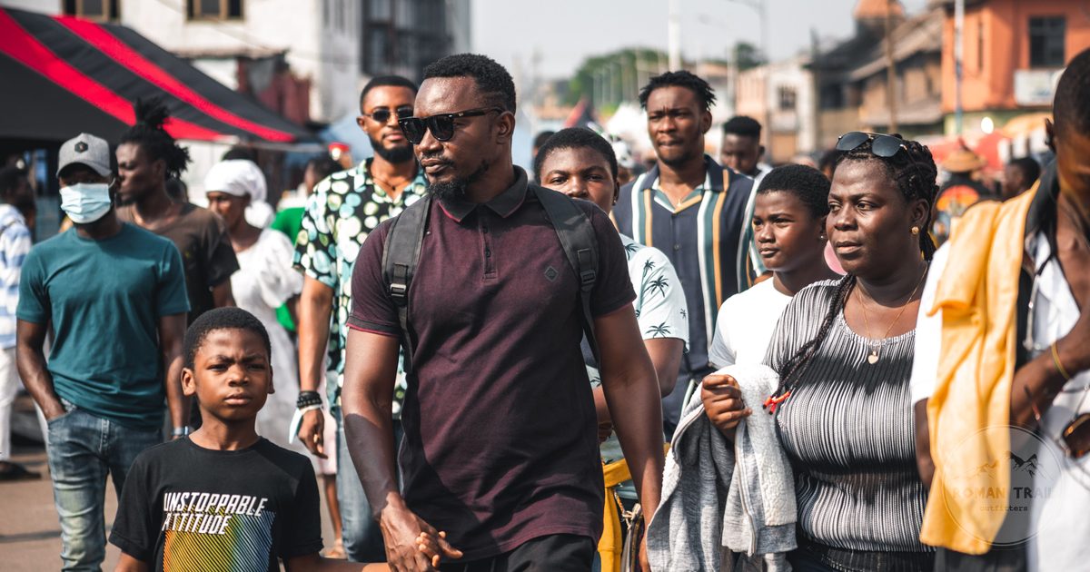 A busy street in Accra, Ghana
