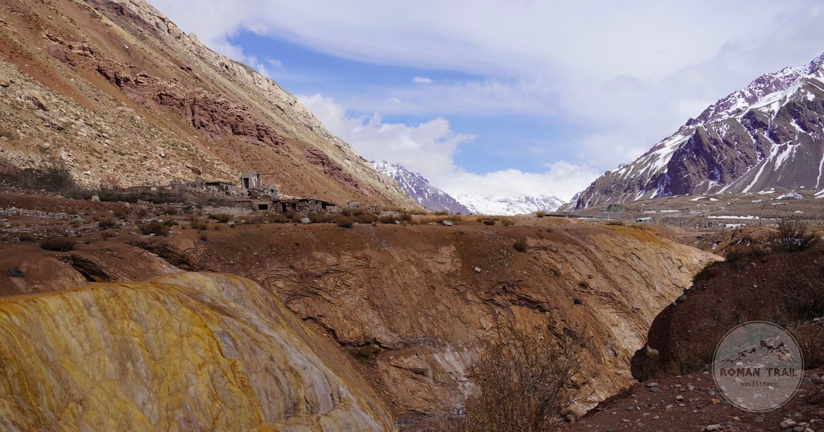 The Bridge of the Inca rock formation in the Andes, Argentina