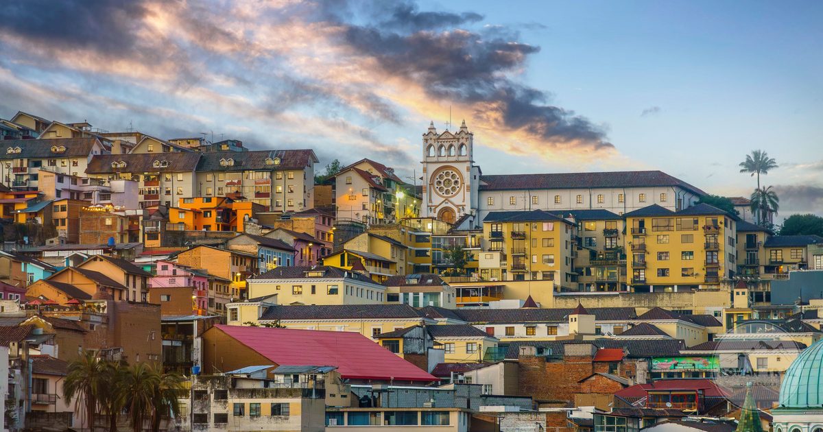 Rooftops and mixed architecture in Antananarivo at sunset, Madagascar