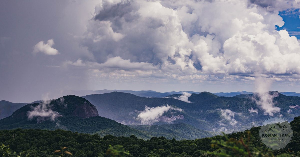 The Blue Ridge Mountains seen from Asheville, North Carolina