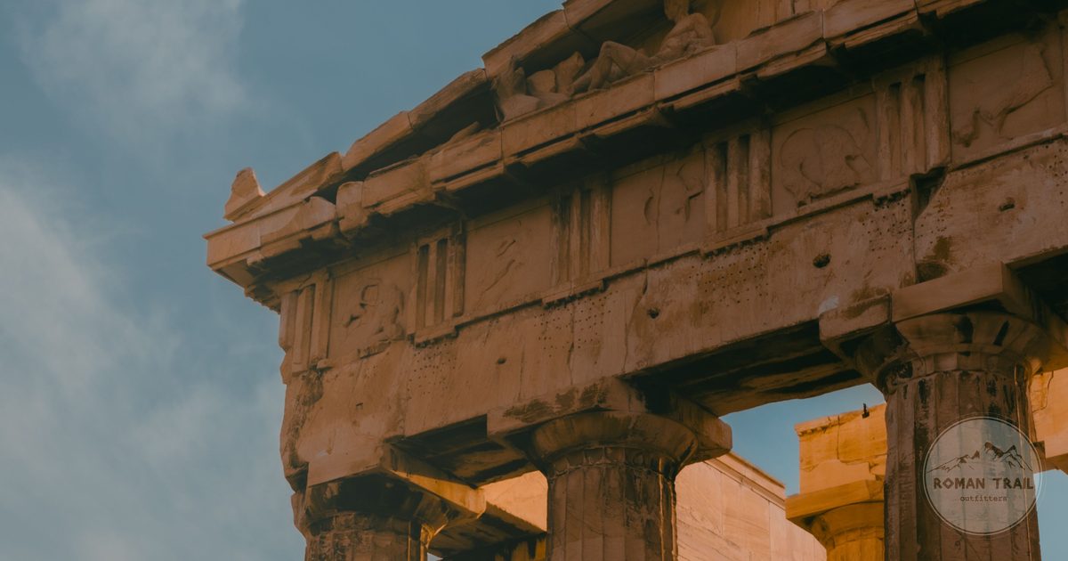 Parthenon columns glowing in golden hour light on the Acropolis, Athens for women travelers