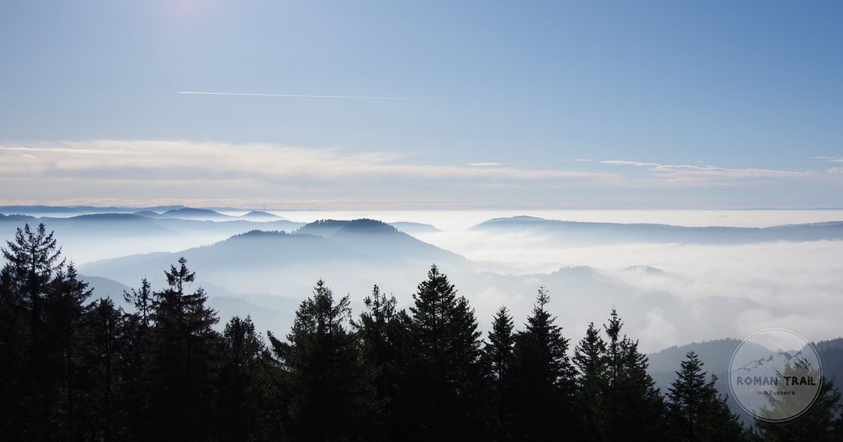 Mist over the hills of the Black Forest, Germany
