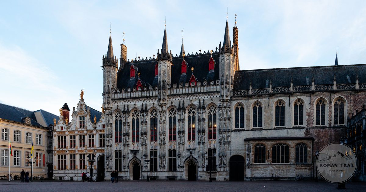The Gothic town hall on the Burg square in Bruges, Bruges travel guide for women by Roman Trail Outfitters