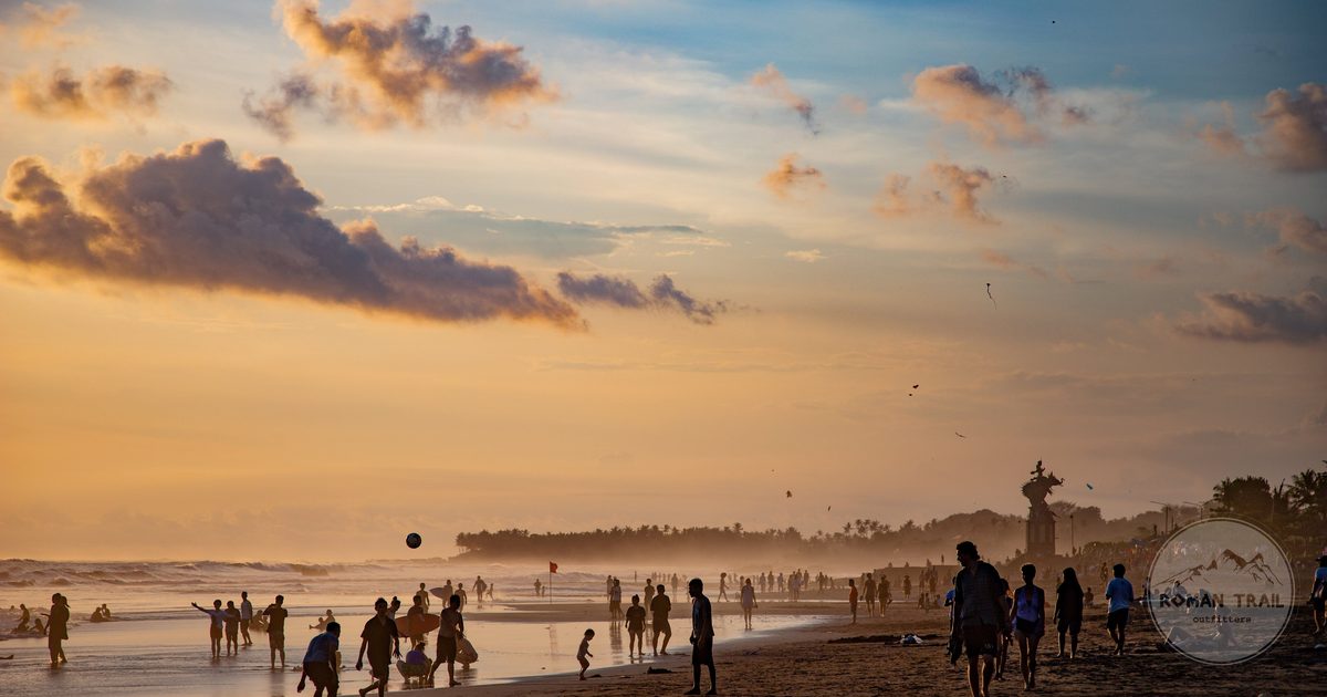 Sunset at Canggu Beach in south Bali, Indonesia