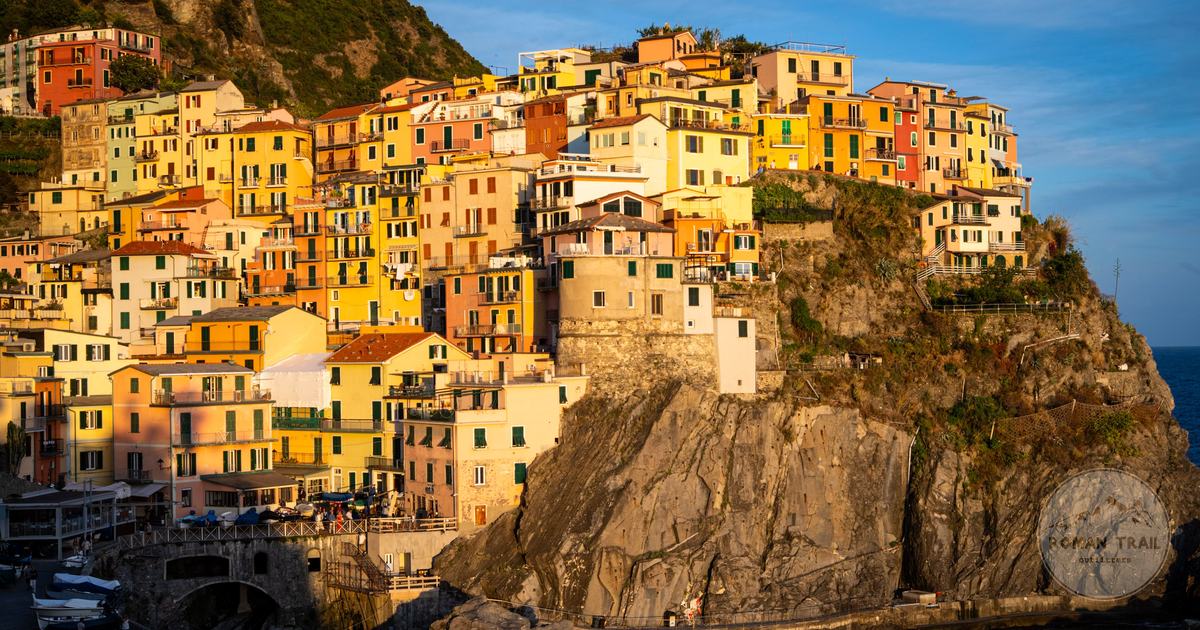 Manarola glowing at sunset, Cinque Terre Italy