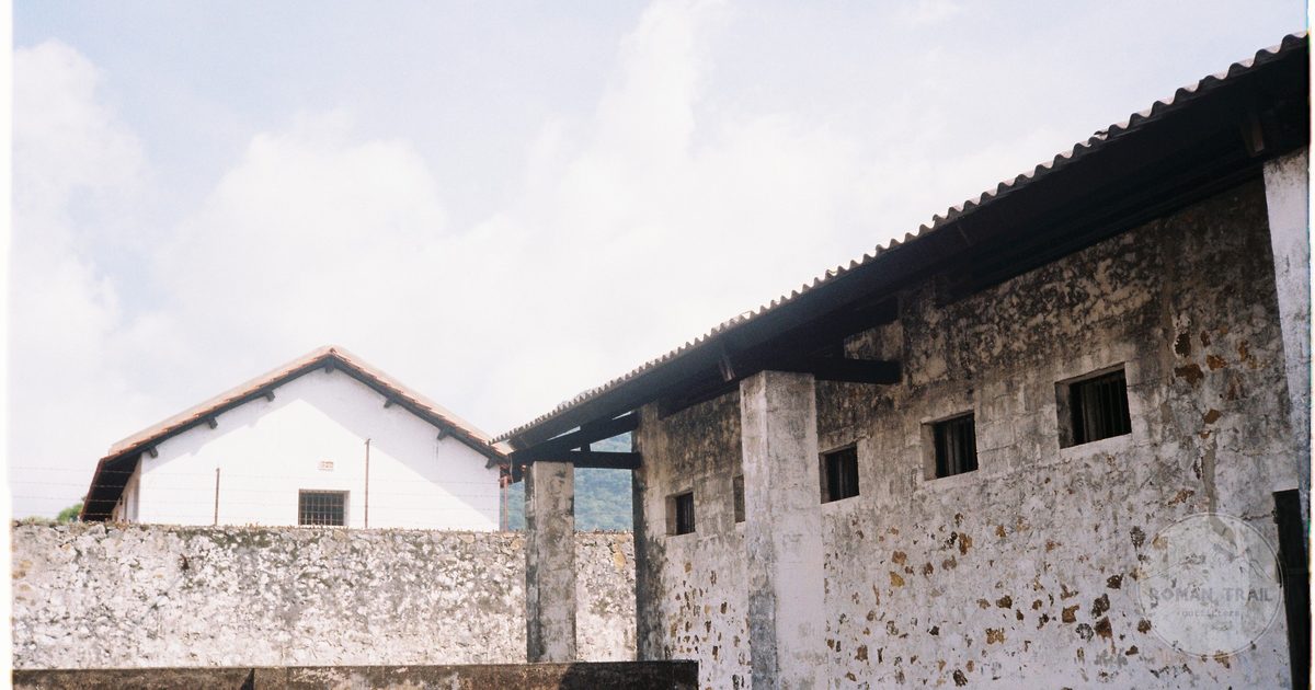 The weathered stone walls of Con Dao Prison, Vietnam