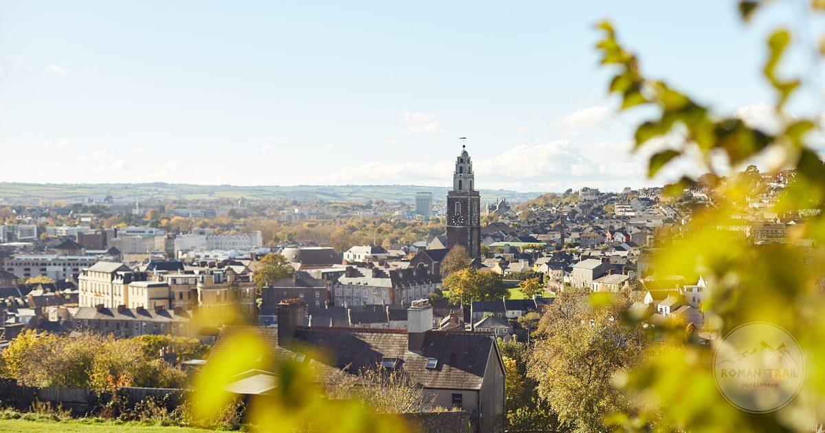 Cork city with the Shandon church tower on a sunny day, Ireland