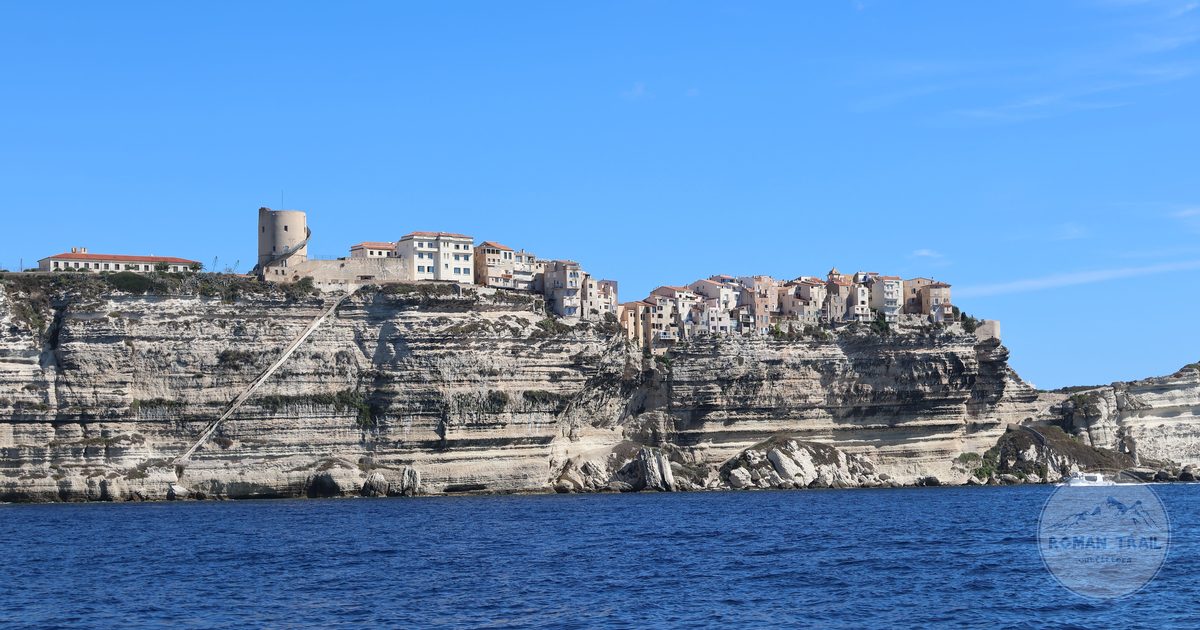 Bonifacio perched on limestone cliffs, Corsica