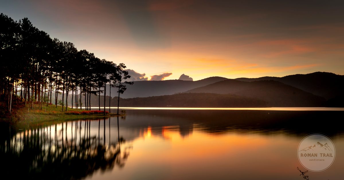Sunrise over Tuyen Lam Lake at Da Lat, Vietnam
