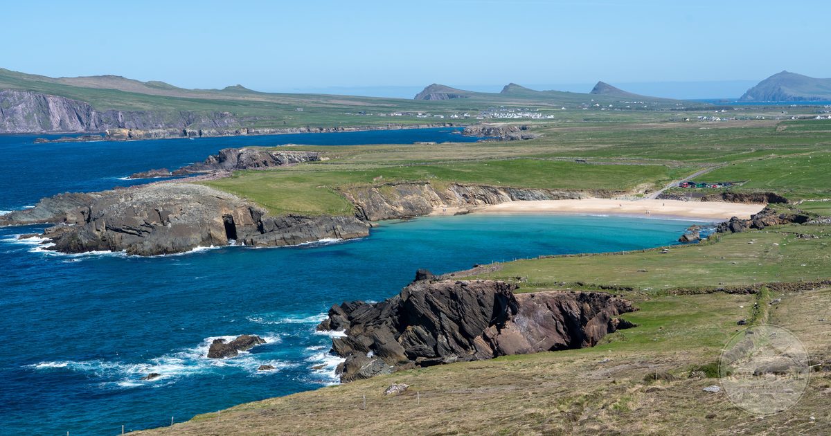 Slea Head beach and rugged cliffs on the Dingle Peninsula, Ireland