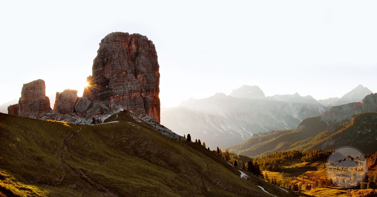 Sunrise over the Dolomites near Cortina d'Ampezzo, Veneto Italy