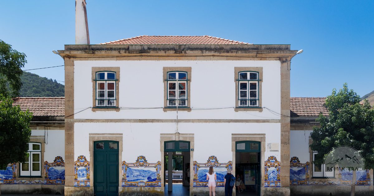 The tiled railway station at Pinhao in the Douro Valley, Portugal