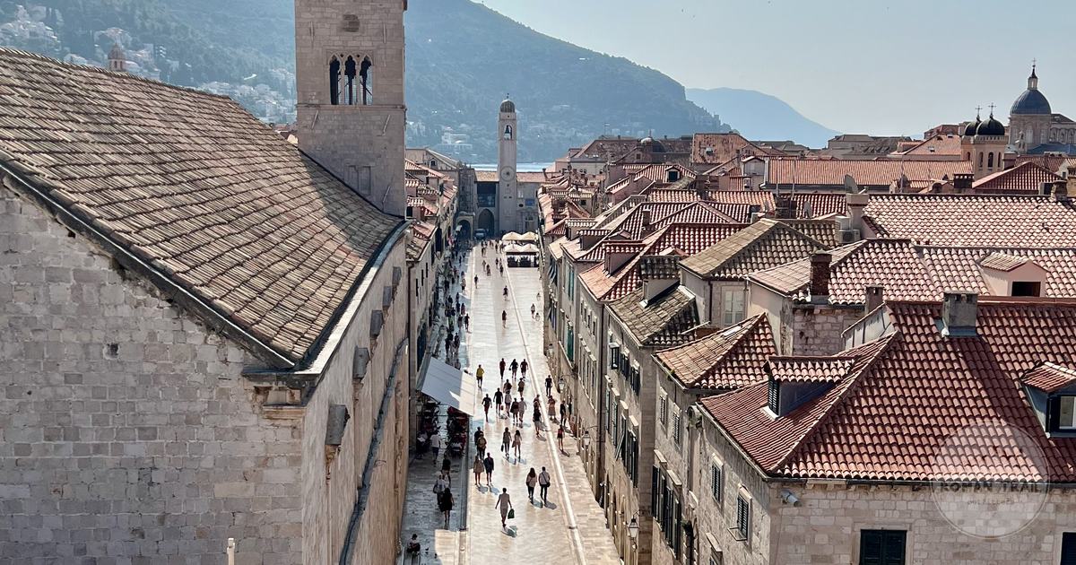 The Stradun and Old Town rooftops seen from the top of the Dubrovnik city walls, Dubrovnik for women travelers
