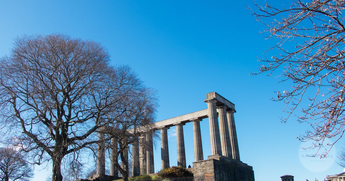 The National Monument on Calton Hill in Edinburgh, Scotland