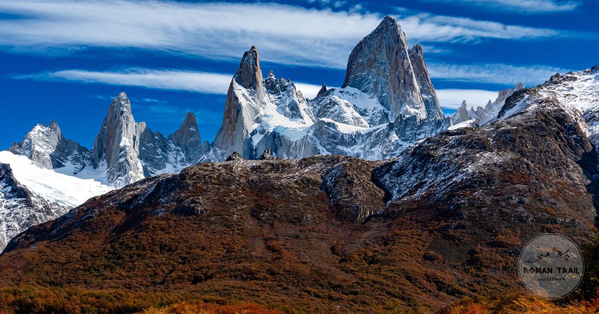 The Fitz Roy range in autumn colour, Patagonia, Argentina