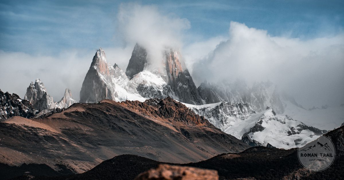 Cloud over the Fitz Roy massif at El Chalten, Argentina