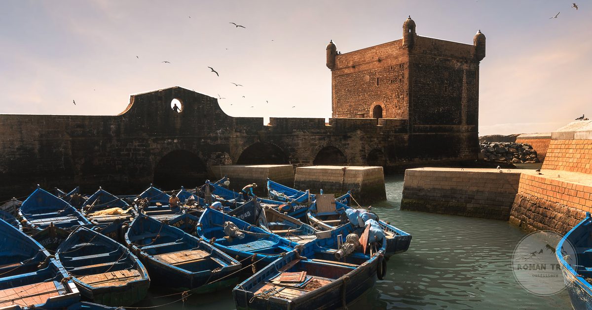 Whitewashed walled town of Essaouira on the Atlantic coast of Morocco