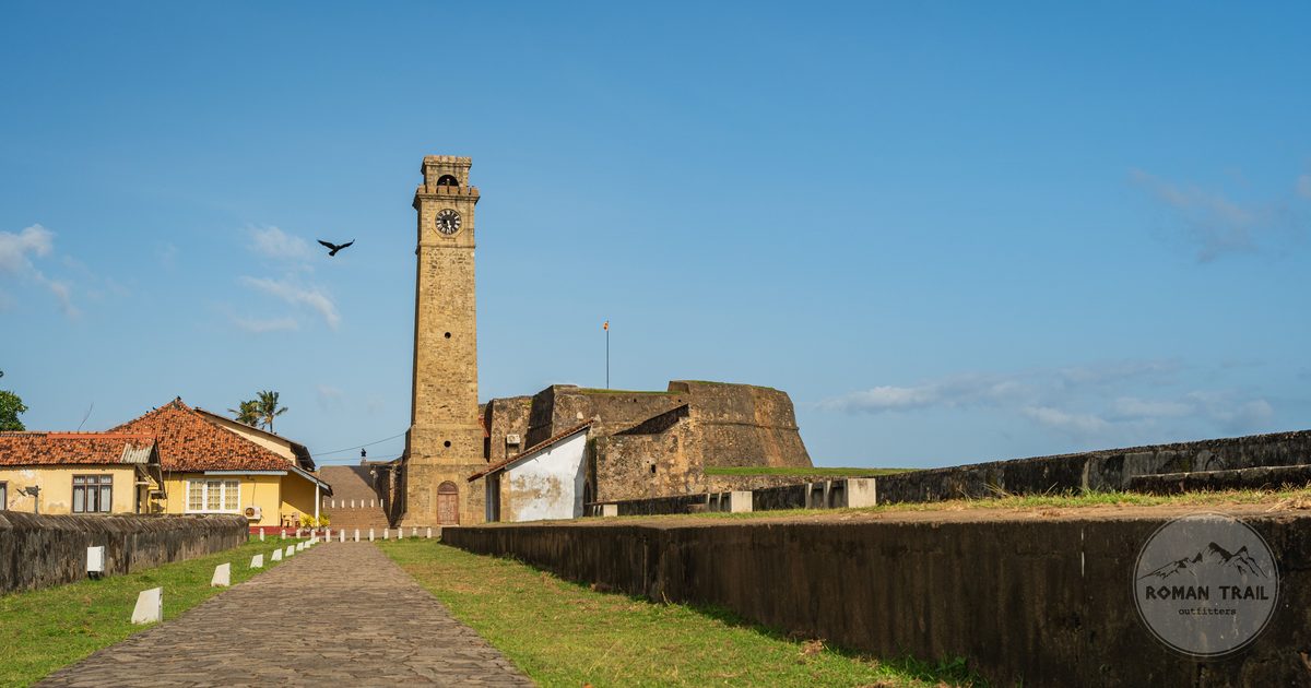 The clock tower on the ramparts of Galle Fort, Sri Lanka