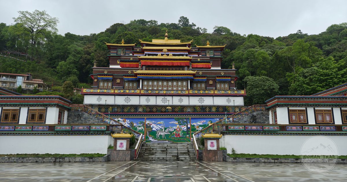 Rumtek Monastery surrounded by greenery in Sikkim, India