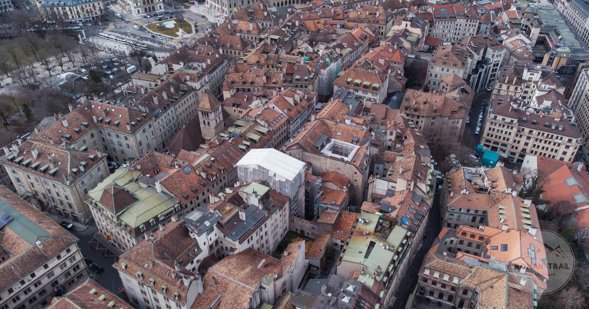 Rooftops of the Old Town in Geneva, Switzerland