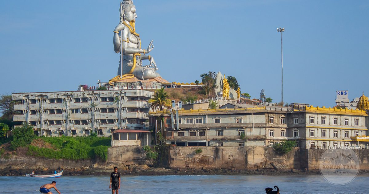 The Shiva statue above the beach at Gokarna, Karnataka, India