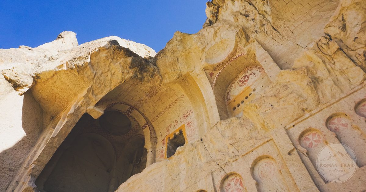 Rock-cut cave architecture in Goreme, Cappadocia, Turkey