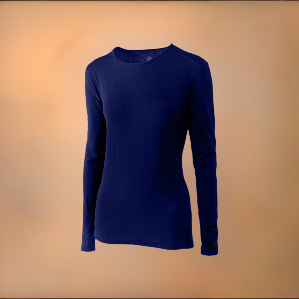 Merino Wool Women's Long Sleeve Top | Crew Neck Shirt