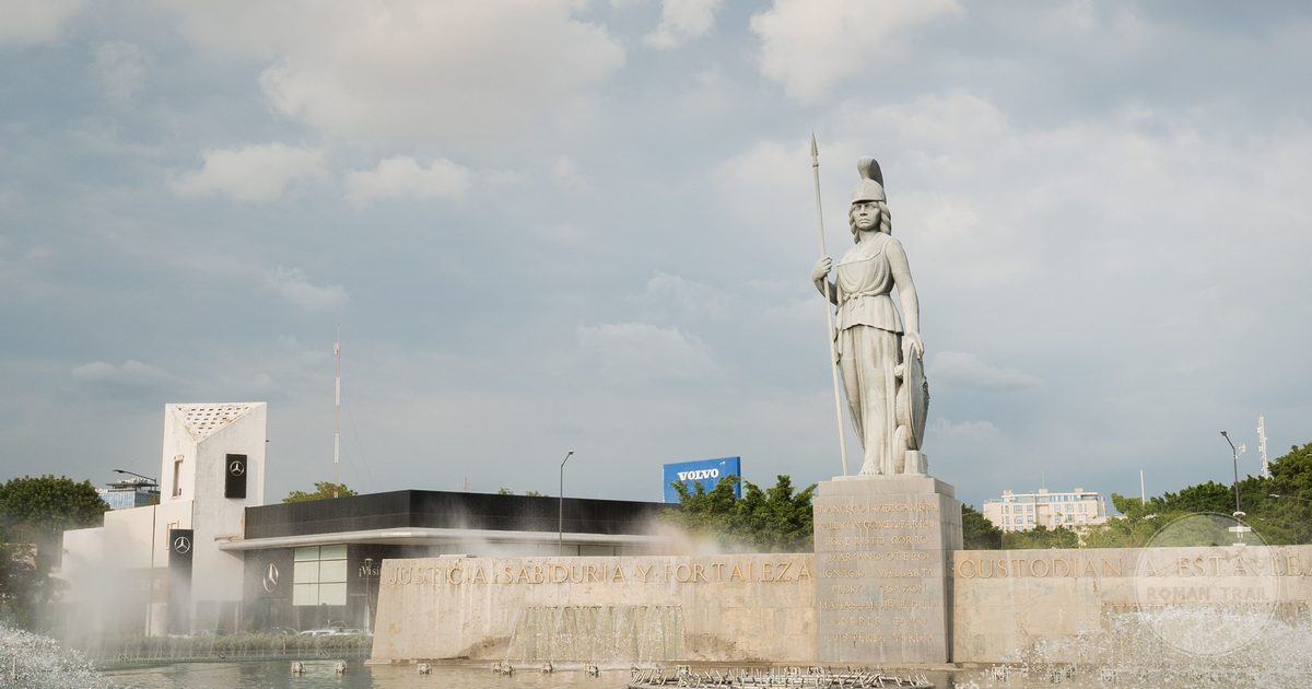 The Minerva statue and fountain in Guadalajara, Mexico