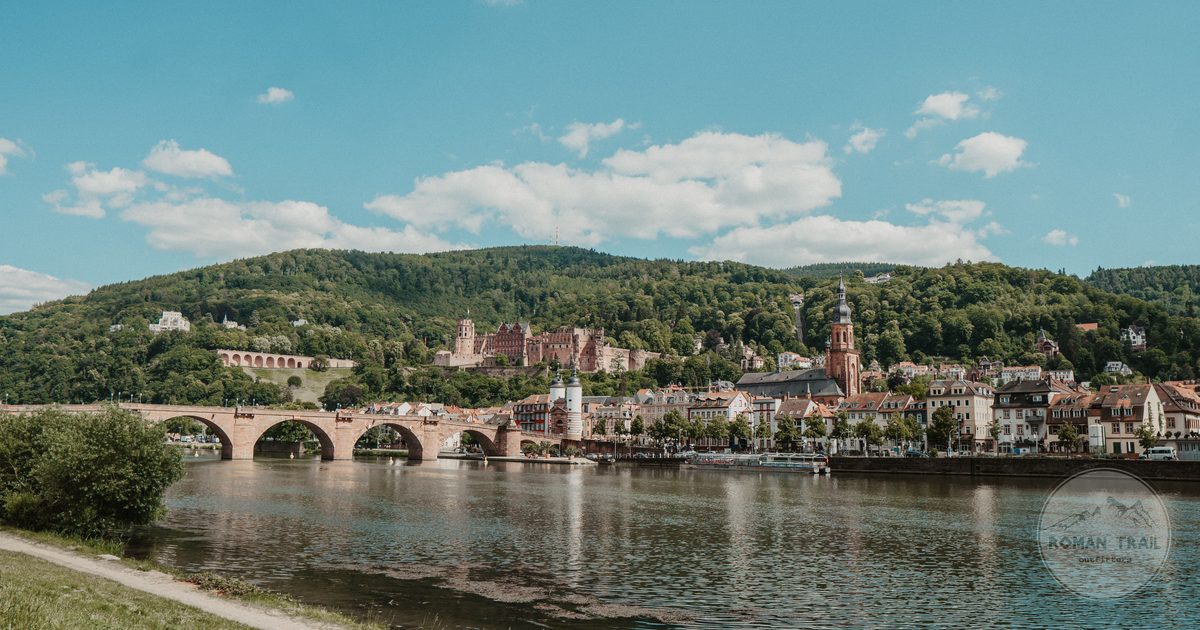 The Alte Brucke crossing the Neckar at Heidelberg, Germany
