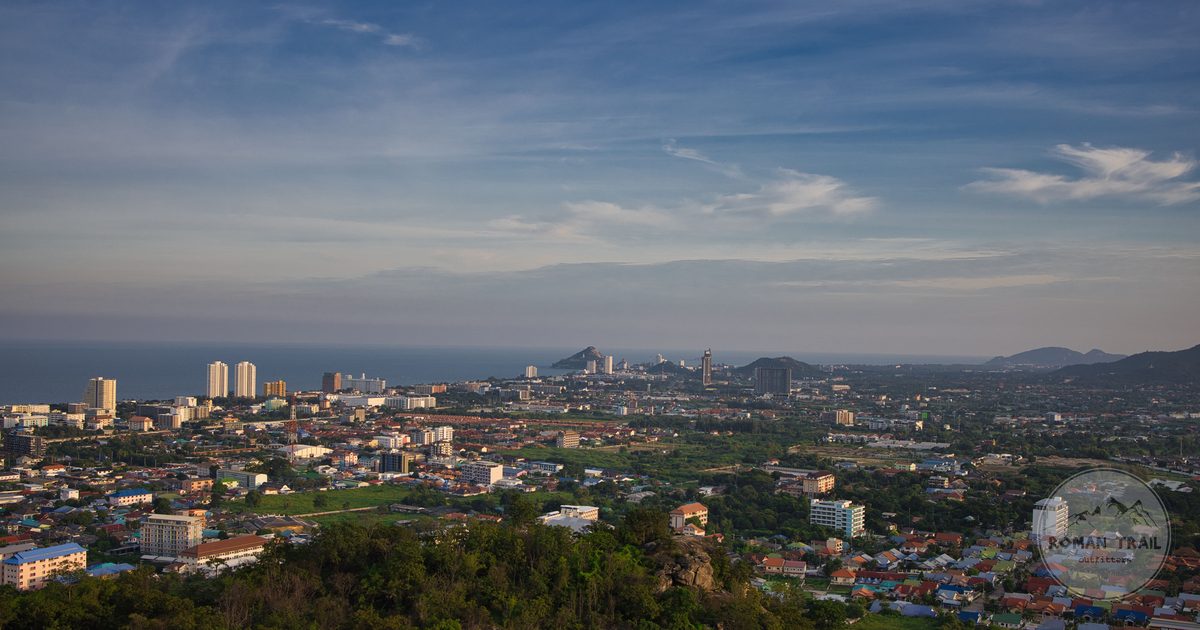 Aerial view of Hua Hin and the gulf coast, Thailand