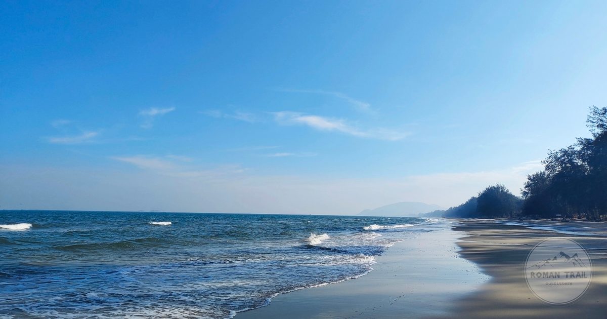 Waves on the beach at Hua Hin, Thailand
