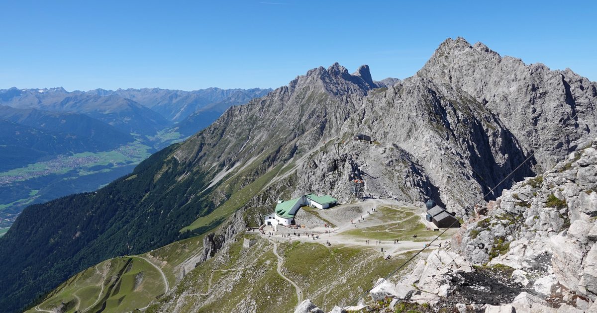 The Nordkette mountain range above Innsbruck, Austria